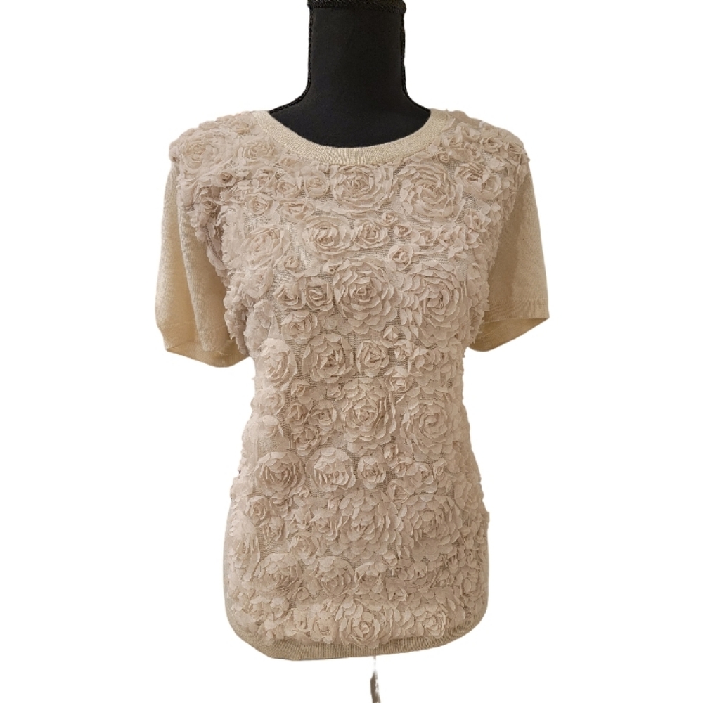 Vince Camuto Rose Pattern Blouse Women's SZ Extra Large